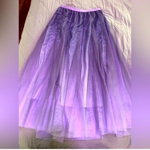 Dresses & Skirts - Women’s Tulle Sparkly Skirt Midi Elastic High Waist Pleated size 2